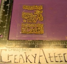 HAPPY DAY LET YOUR DAY SOAR GREAT DAY 5 CLEAR ACRYLIC STAMP MSE A305 CREAKYATTIC