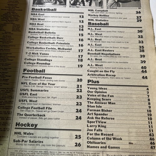 SPORTNACHRICHTENZEITUNG 11. März 1985 Ralph Sampson Hakeem Olajuwon Rookie - Bild 4 von 4