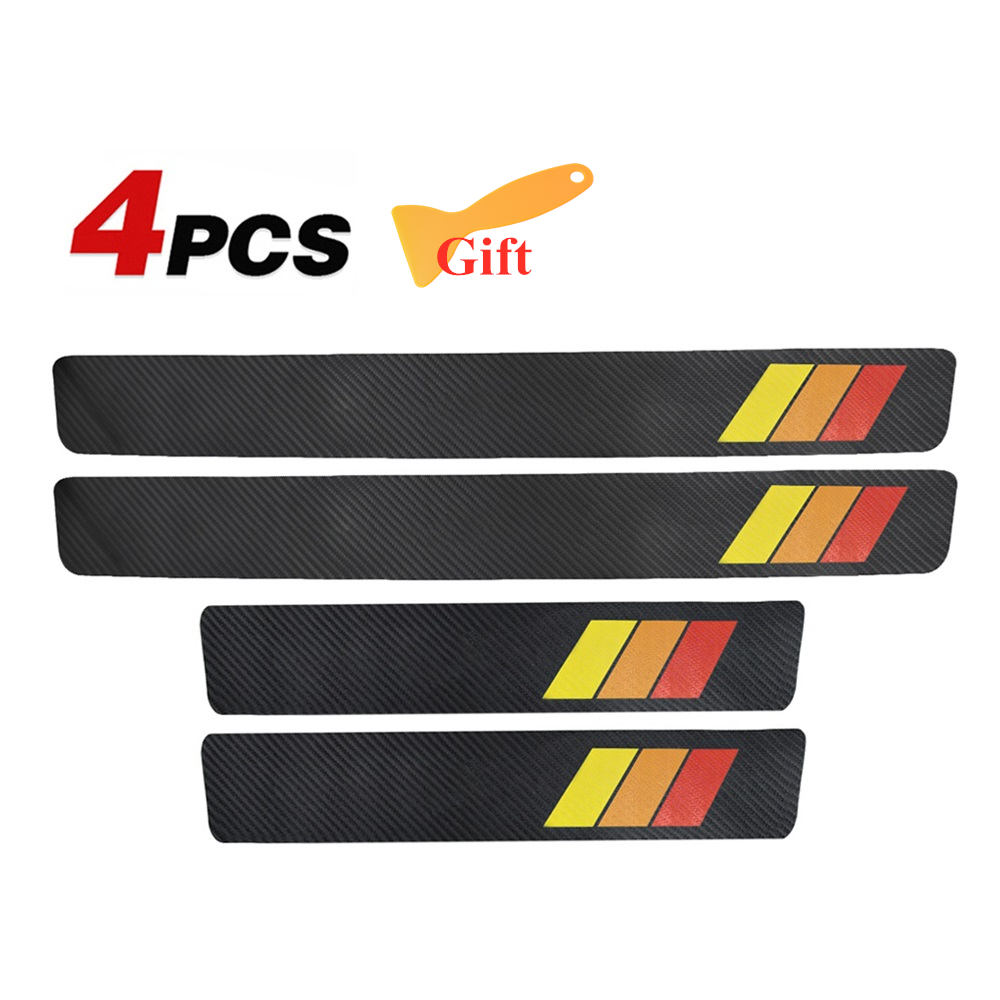 Toyota Highlander 4-Piece Retro Yellow Door Sill Plate Protectors