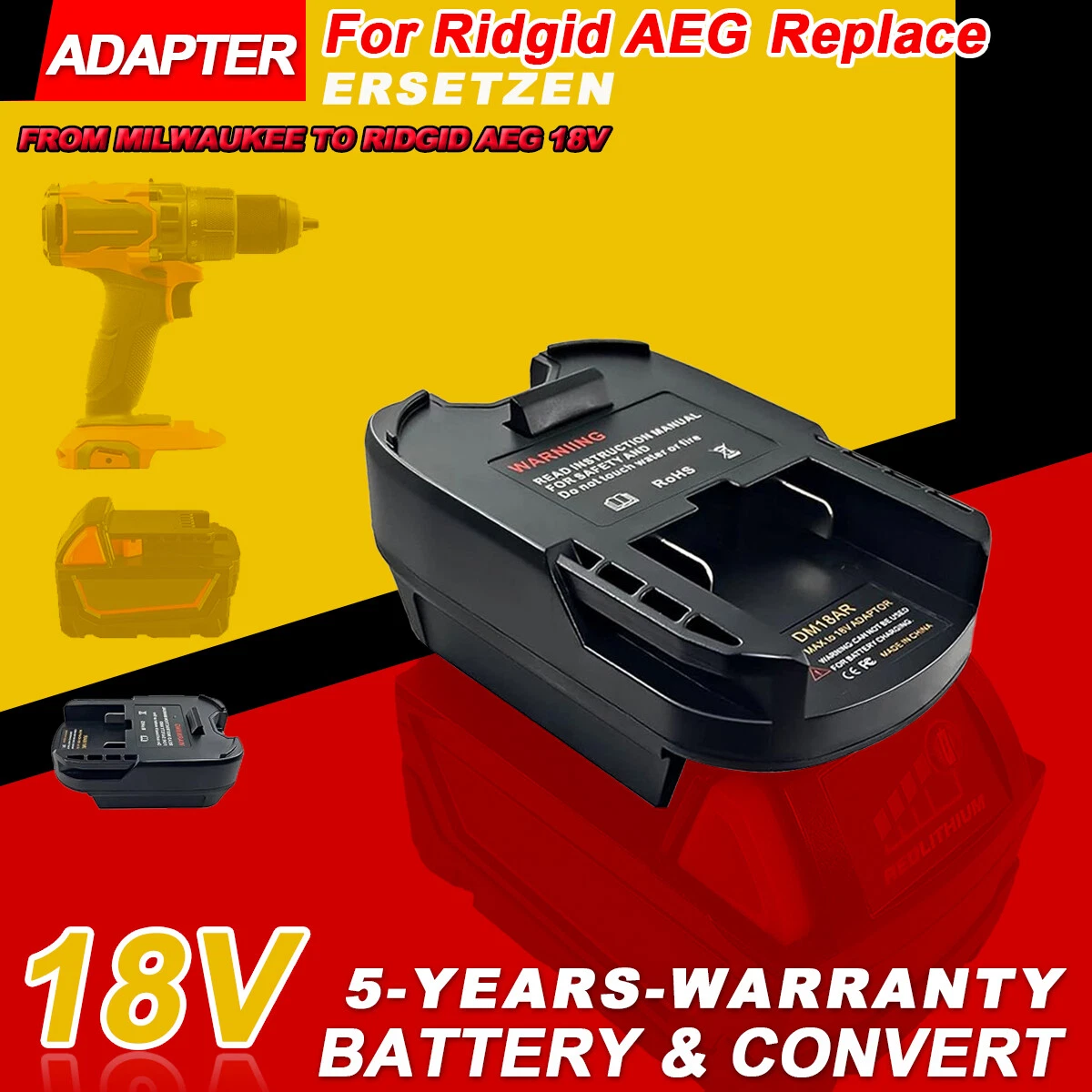 Ridgid to online dewalt battery adapter
