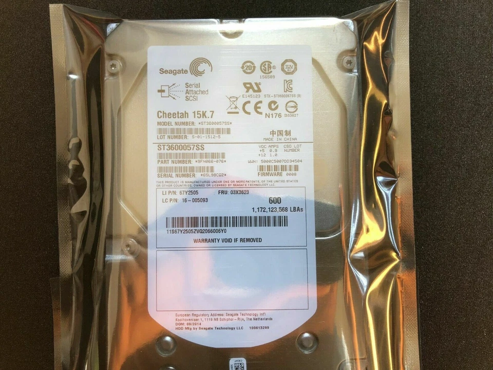 Lenovo 600GB SAS 03X3623 3.5 15K7 ST3600057SS 67Y2505 - Image 3 of 4