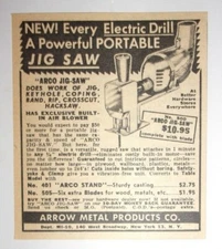 1954 ARCO Jig Saw Advertisement Arrow Metal Products Co. New York, NY