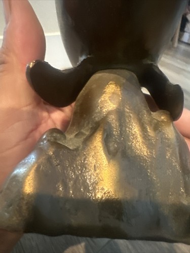 Vintage (Bronze?) Dolphin sculpture aged with beautiful patina #1 - Picture 9 of 12