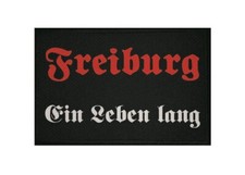 Aufnäher Freiburg Ein Leben lang Flagge Aufbügler Patch 9 x 6 cm