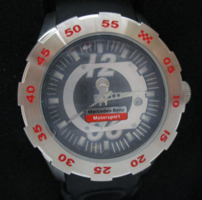 Montre Mercedes-Benz Homme Motorsport 2008 - Mouvement Quartz, Boîtier Rond Noir, étanche 50m, Avec Boîte