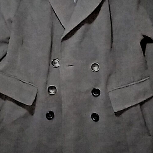 IB Diffusion Gray Peacoat Collared Pockets Button… - image 4