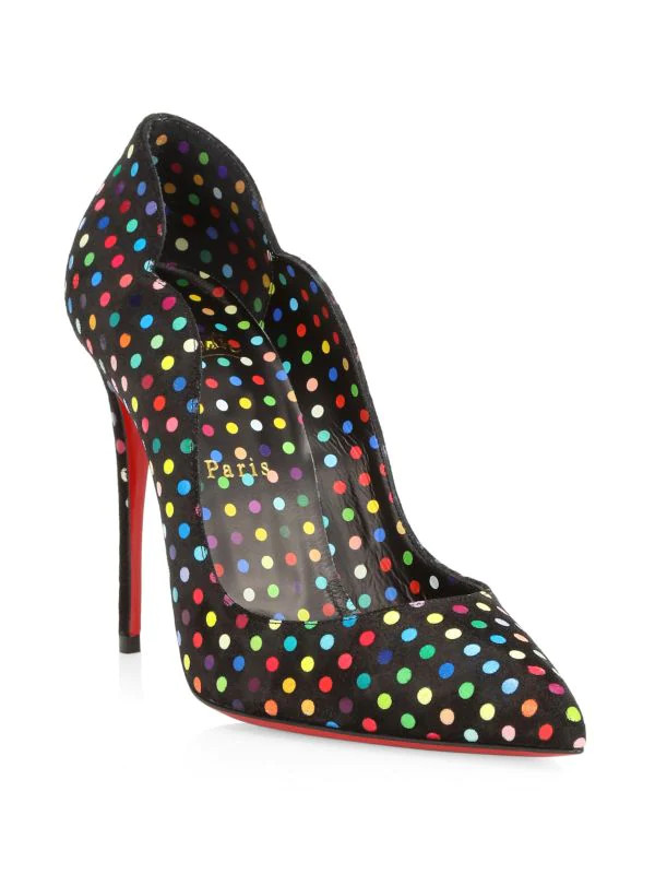 100% AUTHENTIC NEW WOMEN LOUBOUTIN HOT CHICK 100 POLKA DOTS PUMP/HEEL US 8