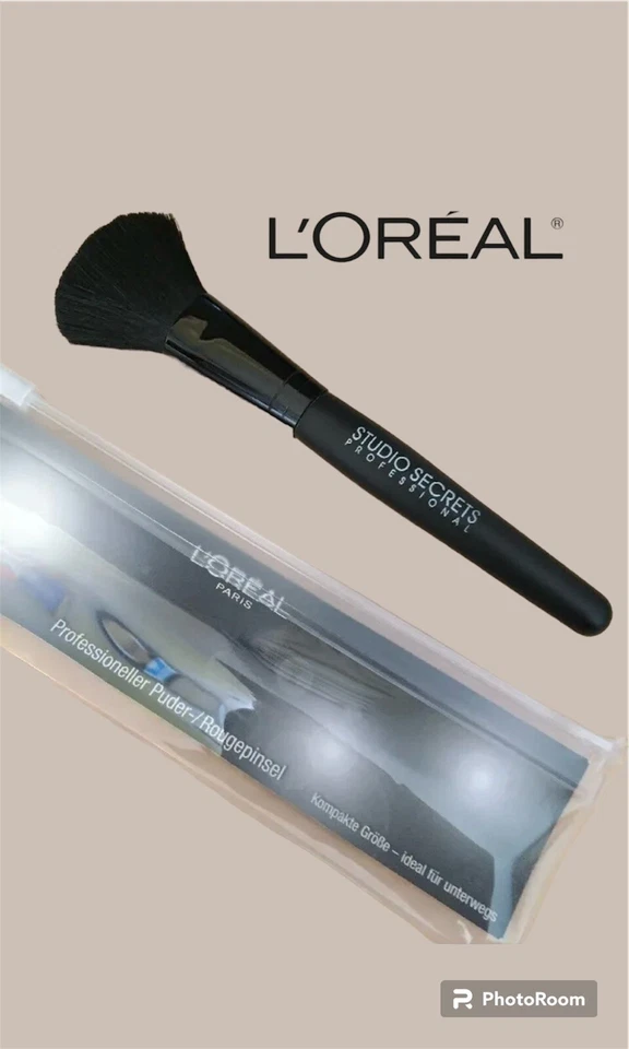 L'ORÉAL Professioneller Puder-/Rouge-Pinsel, Echthaar + FRUCTIS Spiegelkamm - Bild 4 von 4