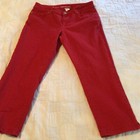 Westport Womens Signature Fit Capris Size 8 Red Cuff Vent Casual Summer Coastal — photo 1