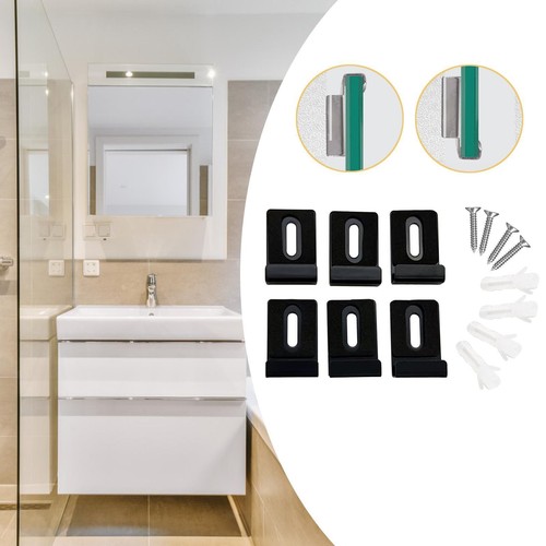 6x Metal Mirror Clips Wall Mounting Mirror Hanger Kits for Tile Display - Picture 4 of 7