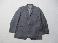 VINTAGE Harry Moore Blazer Jacket Tailored Mens 40in Grey Wool Heavyweight