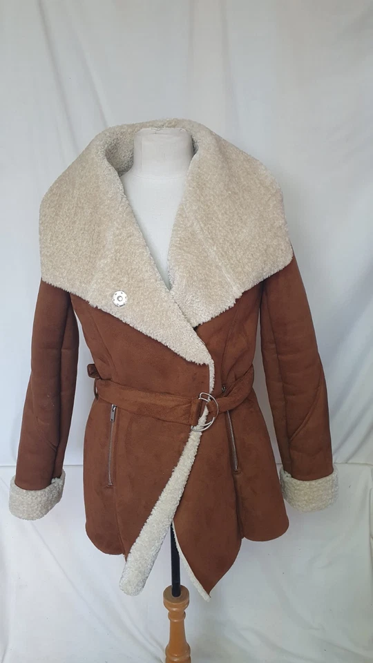 Ladies Coat, ESPRIT, Brown, Belted, Size XS, 36"Bust, 29" length, 0411 - Image 2 of 4