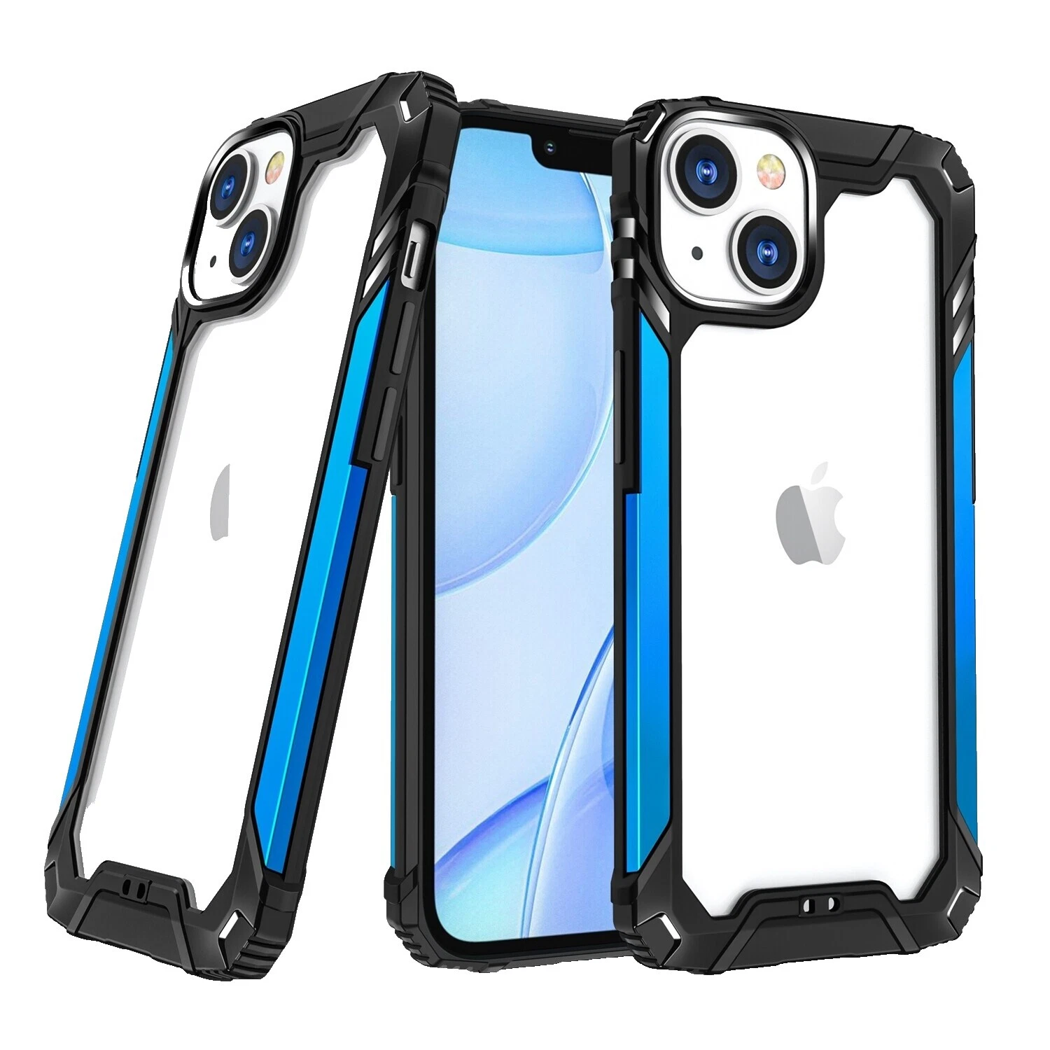 Blue Plain Cell Phone Hybrid Cases