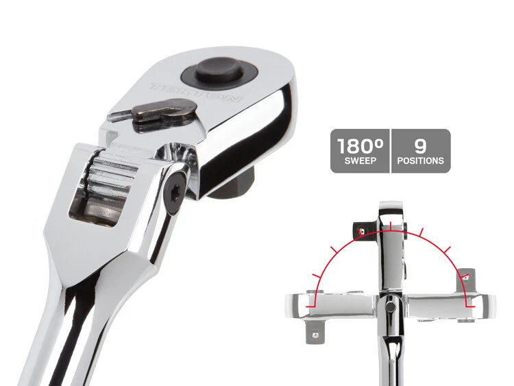 TEKTON 90 TOOTH 3/8-Inch Drive x 8-Inch Flex Quick-Release Ratchet | SRH31108 - Image 2 of 4