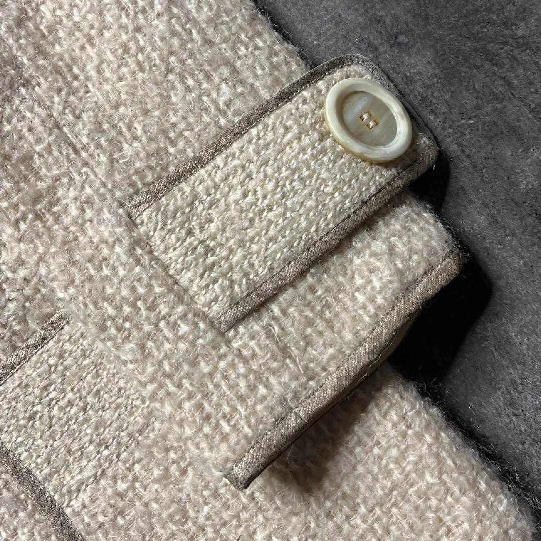 LOUIS VUITTON（LV） LOUIS VUITTON cappotto mohair giacca capospalla taglia M seta con silenziatore beige