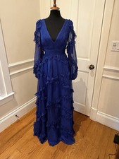 mac duggal dress 6 Royal Blue NWT