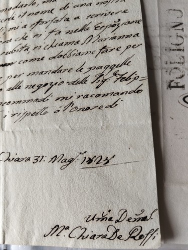 Lettere Monastero Montefalco 1828 Indirizzate a Nobili Vincenzo Adriani Perugia - Foto 6 di 10