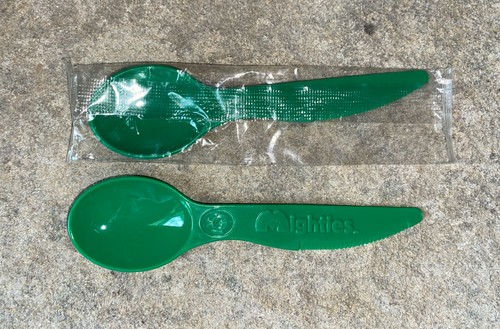 Mighties Kiwi Fruit Spoon Knife Spife Knifoon Utensil Plastic Green | eBay