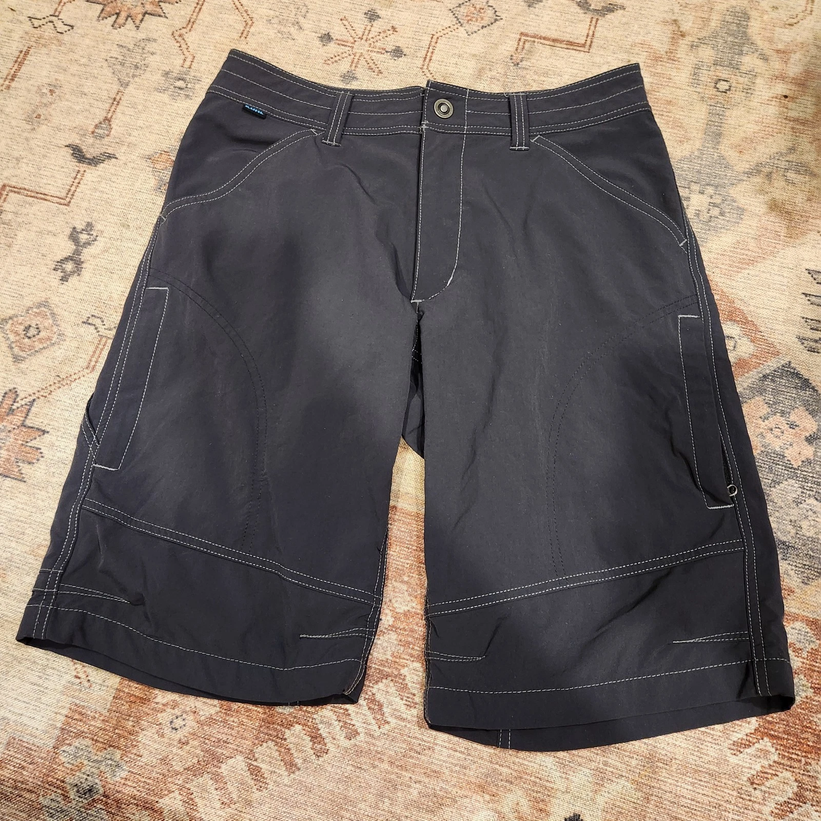 Kuhl Renegade Cargo Shorts Mens Size 32 Hiking Outdoor Gray Read Discrption