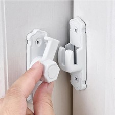 White 90/180 Degree Barn Door Latches,Aluminum Alloy Flip Latch