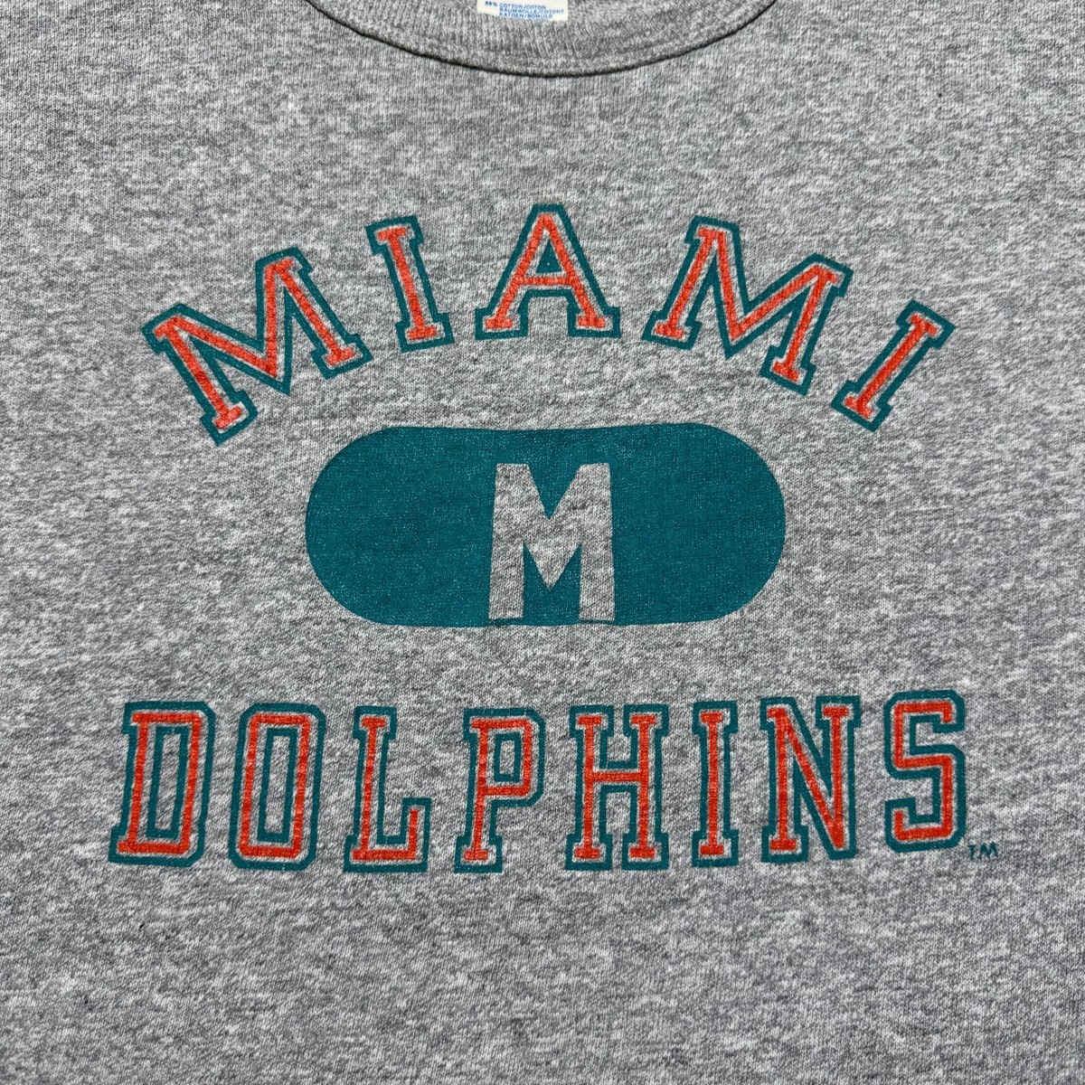 Vintage 80s Champion Miami Dolphins NFL Football Graphic Heather T