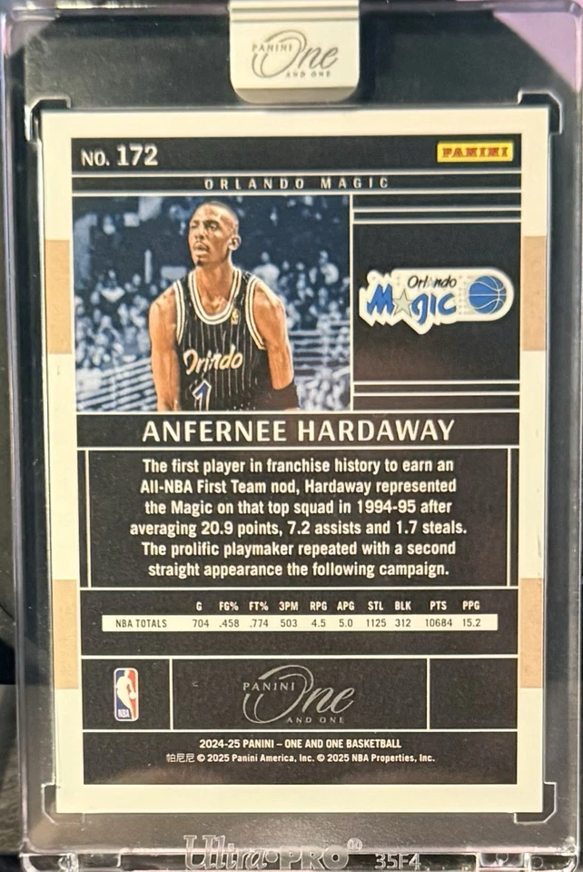2024 Panini One And One Anfernee Hardaway Emerald Green /5 Rare Card - Image 2 of 2
