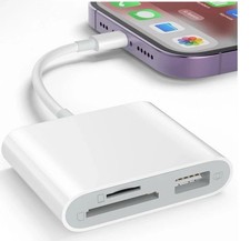 Szhaiyijin SD Kartenleser für iPhone Speicherkartenleser mit USB Kamera Adapter