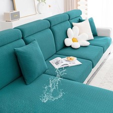 Waterproof Couch Cushion Covers, Stretch Jacquard Thick Sofa Cushion Covers, ...