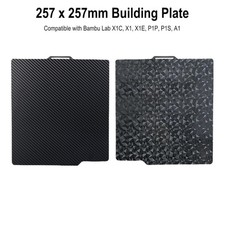 Double Sided PEO PET 257 257mm Build Plate for Bambu Lab X1C/X1/X1E/P1P/P1S/A1,