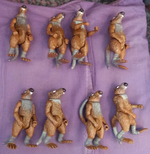 lot of 8: SPLINTER TMNT Teenage Mutant Ninja Turtles 1988 Action Figure