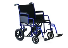 Medline Heavy Duty Transport Chair supports up to 500 lbs., Bariatric Transport 