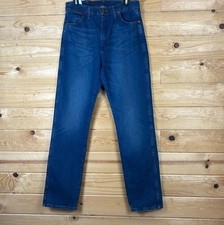 Wrangler Slim Fit Tapered Leg Blue Jeans Womens 11X34 NWT