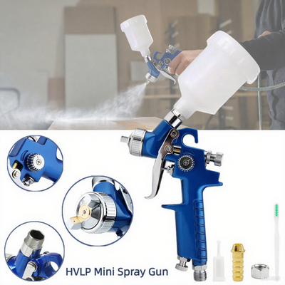 #ad #ad Mini Air Spray Gun HVLP 0.8 1.0mm Auto Car Touch Up Paint Sprayer Detail Repair $15.99