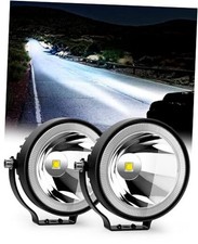 4 Inch Round LED Pod Lights, 60W 6000LM LED 2pcs 4 inch White Light Spotlight