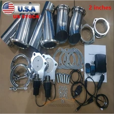 2" Dual Electric Exhaust Valve Y Pipe Motor with Manual Control & Remote Switch