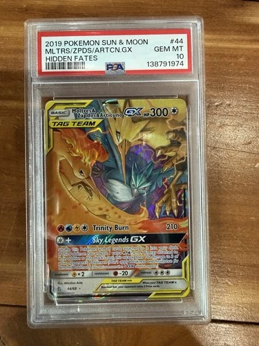 Moltres & Zapdos & Articuno GX 44/68 Hidden Fates Holo PSA 10🔥🔥