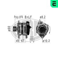 ERA Lichtmaschine Generator Lima 210845A FüR Opel 14V Meriva GroßRaumlimousine