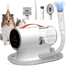 AIRROBO Dog Grooming Vacuum, Dog Grooming Kit,12000Pa Strong Pet Vacuum, 2L Larg