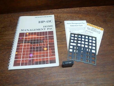 HOME MANAGEMENT PAC FITS HP- 41C HP-41CV HP-41CX WORKS PERFECTLY