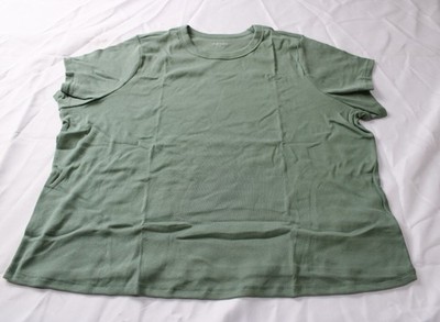 Old Navy Women's Plus Rib Knit Snug Crop T-Shirt MS7 Dried Herb Size 4X NWT