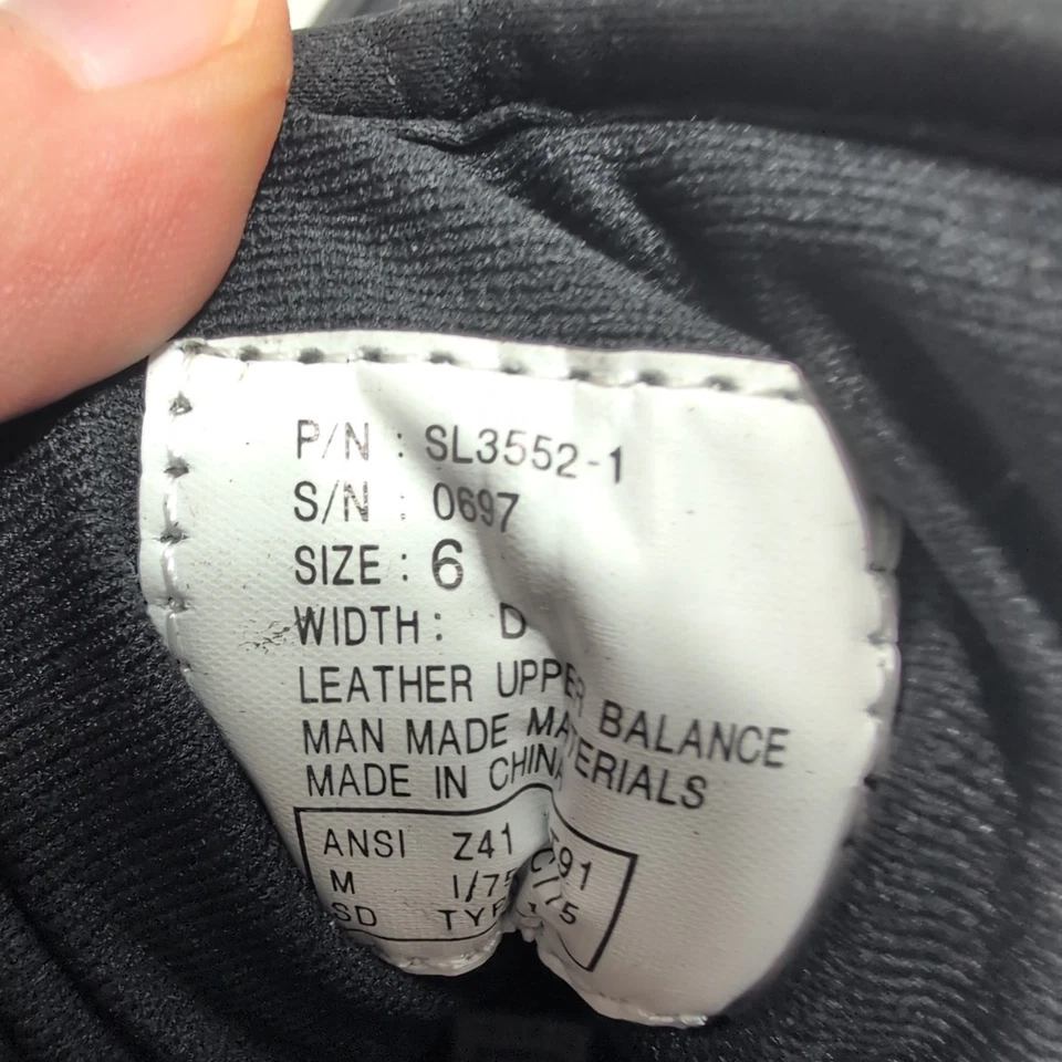 Workabouts Composite Toe Men's 6/Women's 7.5 Work Boots Black Lace Up - Image 3 of 4