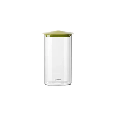 GUZZINI Tarro Rectangular Fresh & Style 1.300 Ml Vidrio Tapa Verde - Imagen 1 de 2