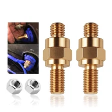 2 Set Side Post Battery Terminal Extension Bolt with Nuts,3/8"-16 Coarse and 3/8