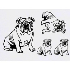 4 x 'English Bulldog' Temporary Tattoos / Transfers TO00012379 