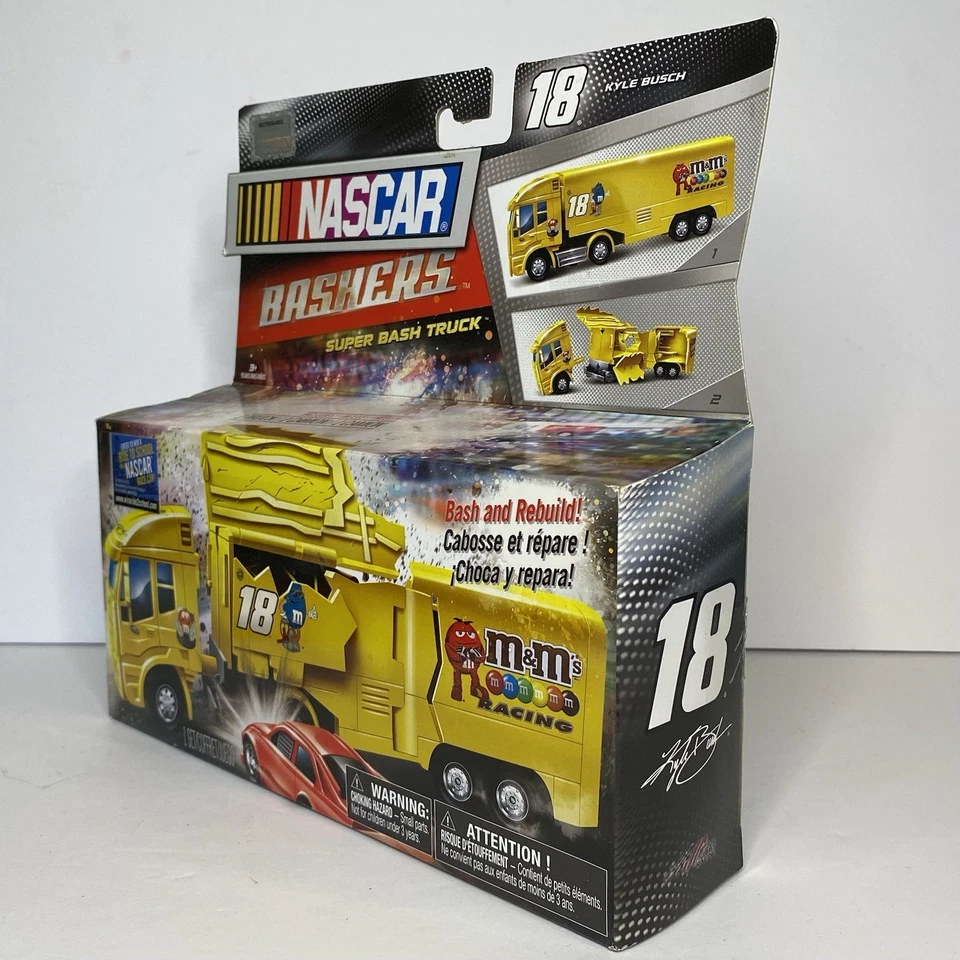 Semirremolque NASCAR Racing Bashers Super Bash #18 Kyle Busch M&M's NUEVO EN CAJA NUEVO EN CAJA Foto 4 de 4
