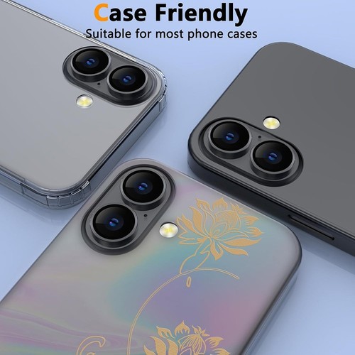For iPhone 12 13 14 15 16 Pro Max Lens Protector Tempered Glass with Metal Ring - 第 31/126 張圖片