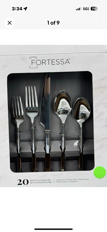 Orson Acero Inoxidable 18/10, Juego de Cubiertos 20 Piezas (Servicio para 4), Plateado Foto 3 de 4