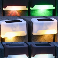Automatic Solar Deck Lights Outdoor Waterproof LED Step Lights for Garden Patio
