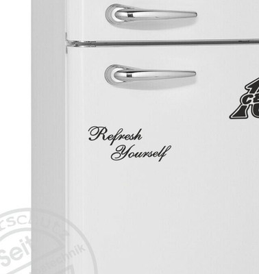 Aufkleber Refresh Yourself  15,7cm für Kühlschrank Auto Tür Fenster
