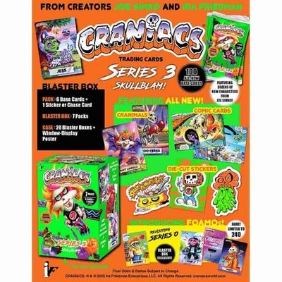 Craniacs Trading Cards Series 3 Hobby Box Blasters Sealed IFCRANS3-BXB